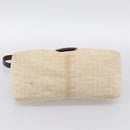 FENDI Zucca Canvas Mamma Baguette Shoulder Bag Beige Silver Auth bs38073A-9
