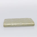 CHANEL Icon Line Long Wallet Leather Champagne Gold CC Auth bs38074-5