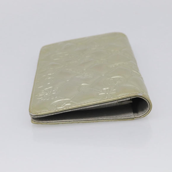 CHANEL Icon Line Long Wallet Leather Champagne Gold CC Auth bs38074