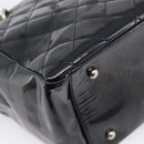 CHANEL Chain Matelasse Shoulder Bag Patent Leather Black Silver CC Auth bs38075-13