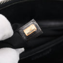 CHANEL Chain Matelasse Shoulder Bag Patent Leather Black Silver CC Auth bs38075-22