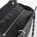 CHANEL Chain Matelasse Shoulder Bag Patent Leather Black Silver CC Auth bs38075-6