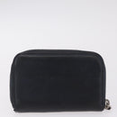 PRADA Wallet Leather 2 Set Black Blue Auth bs38081-11