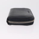 PRADA Wallet Leather 2 Set Black Blue Auth bs38081-12