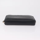 PRADA Wallet Leather 2 Set Black Blue Auth bs38081-14