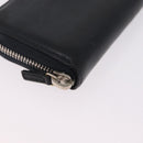 PRADA Wallet Leather 2 Set Black Blue Auth bs38081-15