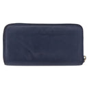 PRADA Wallet Leather 2 Set Black Blue Auth bs38081-3