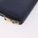 PRADA Wallet Leather 2 Set Black Blue Auth bs38081-7