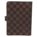 LOUIS VUITTON Damier Ebene Day Planner Cover Leather 2 Set LV Auth bs38083-3