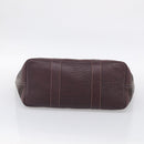 HERMES Amazonia Garden Party PM Hand Bag Leather Brown Silver Auth bs38084-10