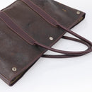 HERMES Amazonia Garden Party PM Hand Bag Leather Brown Silver Auth bs38084-7