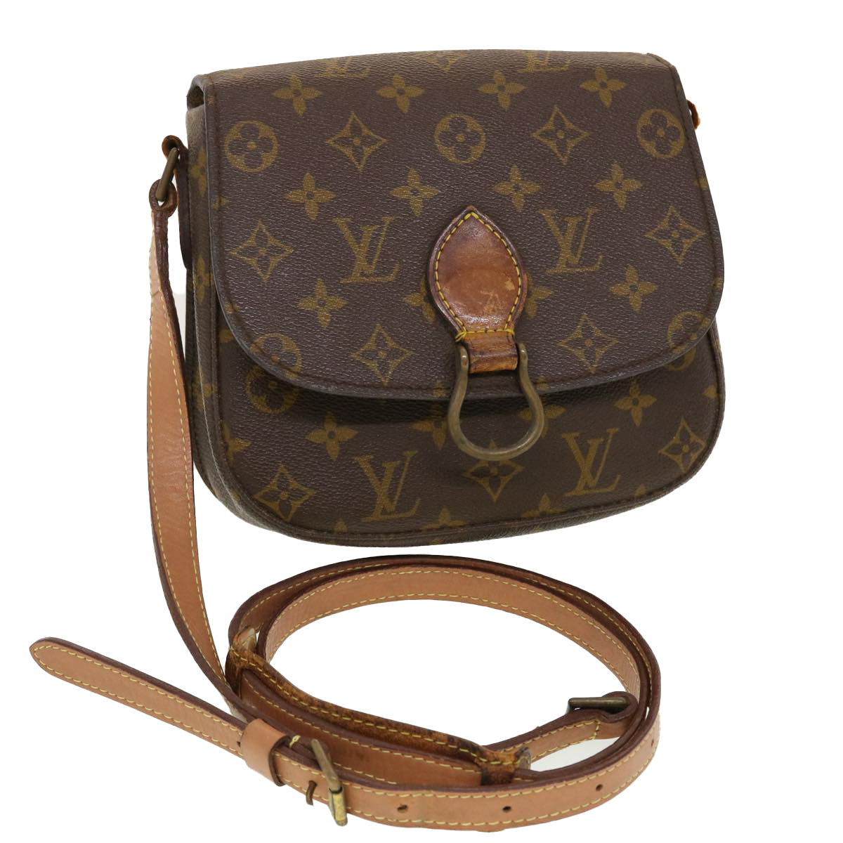 LOUIS VUITTON Monogram Saint Cloud MM Shoulder Bag M51243 LV Auth bs5087