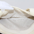 CHANEL Shoulder Bag Canvas Leather White CC Auth bs6137-18