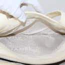 CHANEL Shoulder Bag Canvas Leather White CC Auth bs6137-19