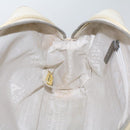 CHANEL Shoulder Bag Canvas Leather White CC Auth bs6137-20