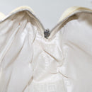 CHANEL Shoulder Bag Canvas Leather White CC Auth bs6137-21