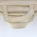 CHANEL Shoulder Bag Canvas Leather White CC Auth bs6137-7