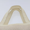 CHANEL Shoulder Bag Canvas Leather White CC Auth bs6137-8