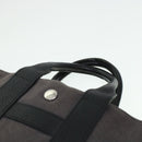 HERMES Sac Arne Hand Bag Canvas Leather Gray Auth bs6147-9