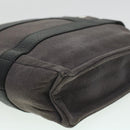 HERMES Sac Arne Hand Bag Canvas Leather Gray Auth bs6147-10
