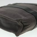 HERMES Sac Arne Hand Bag Canvas Leather Gray Auth bs6147-14