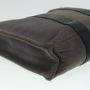 HERMES Sac Arne Hand Bag Canvas Leather Gray Auth bs6147-16