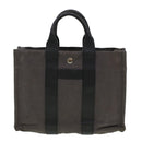 HERMES Sac Arne Hand Bag Canvas Leather Gray Auth bs6147-13