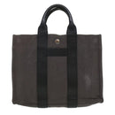 HERMES Sac Arne Hand Bag Canvas Leather Gray Auth bs6147-2