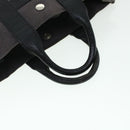 HERMES Sac Arne Hand Bag Canvas Leather Gray Auth bs6147-8