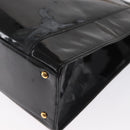 CHANEL Chain Shoulder Bag Patent leather Black CC Auth bs6435-12
