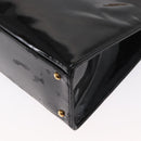 CHANEL Chain Shoulder Bag Patent leather Black CC Auth bs6435-14