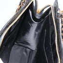 CHANEL Chain Shoulder Bag Patent leather Black CC Auth bs6435-18