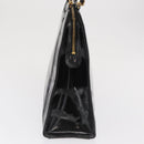 CHANEL Chain Shoulder Bag Patent leather Black CC Auth bs6435-5