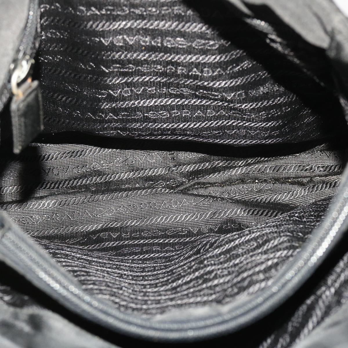 PRADA Hand Bag Nylon Black Auth bs6516