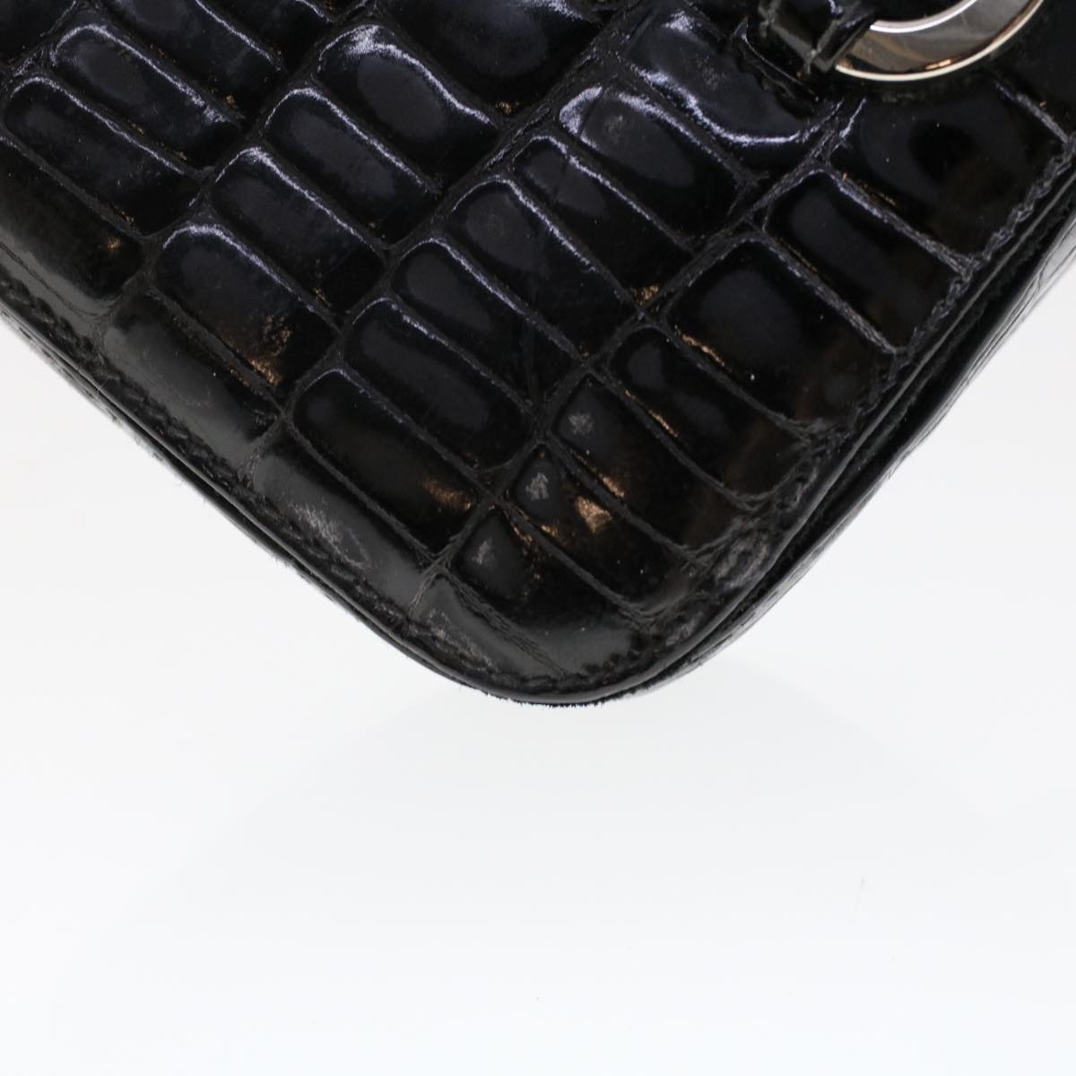 Salvatore Ferragamo Tote Shoulder Bag Leather Canvas 2Set Pink Black Auth bs6641