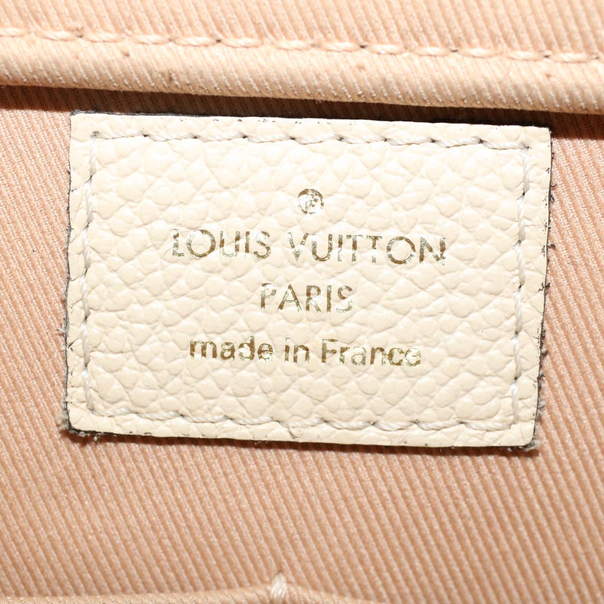 LOUIS VUITTON Monogram Empreinte Three PM Bag Beige Rose M44305 LV Auth bs6795