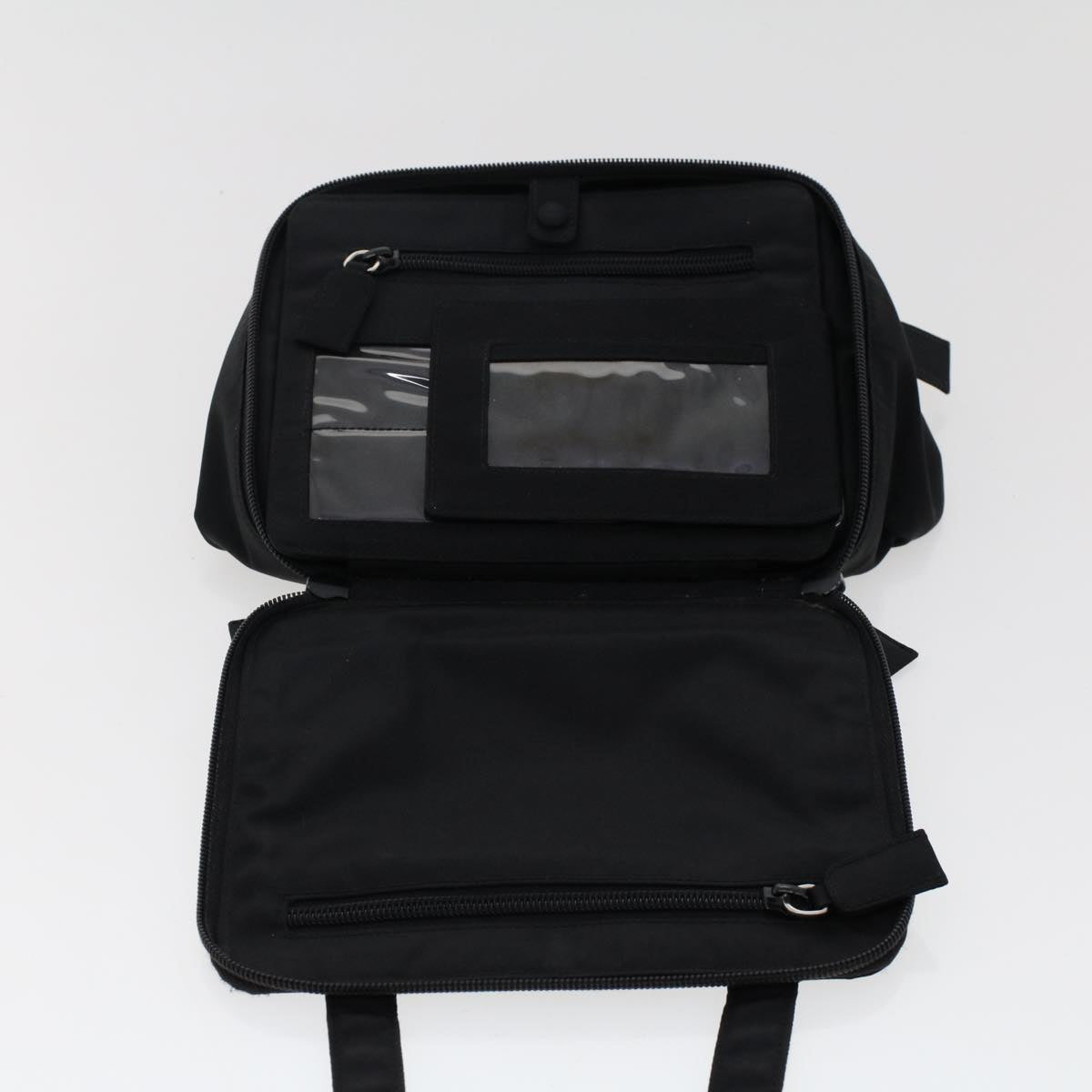 PRADA Hand Bag Nylon Black Auth bs6796