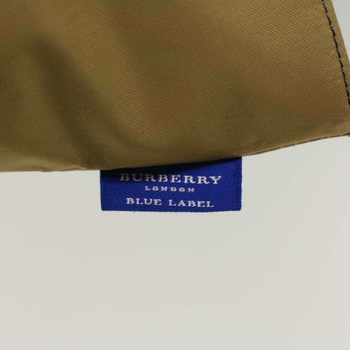 BURBERRY Blue Label Tote Bag Nylon Beige Auth bs6823