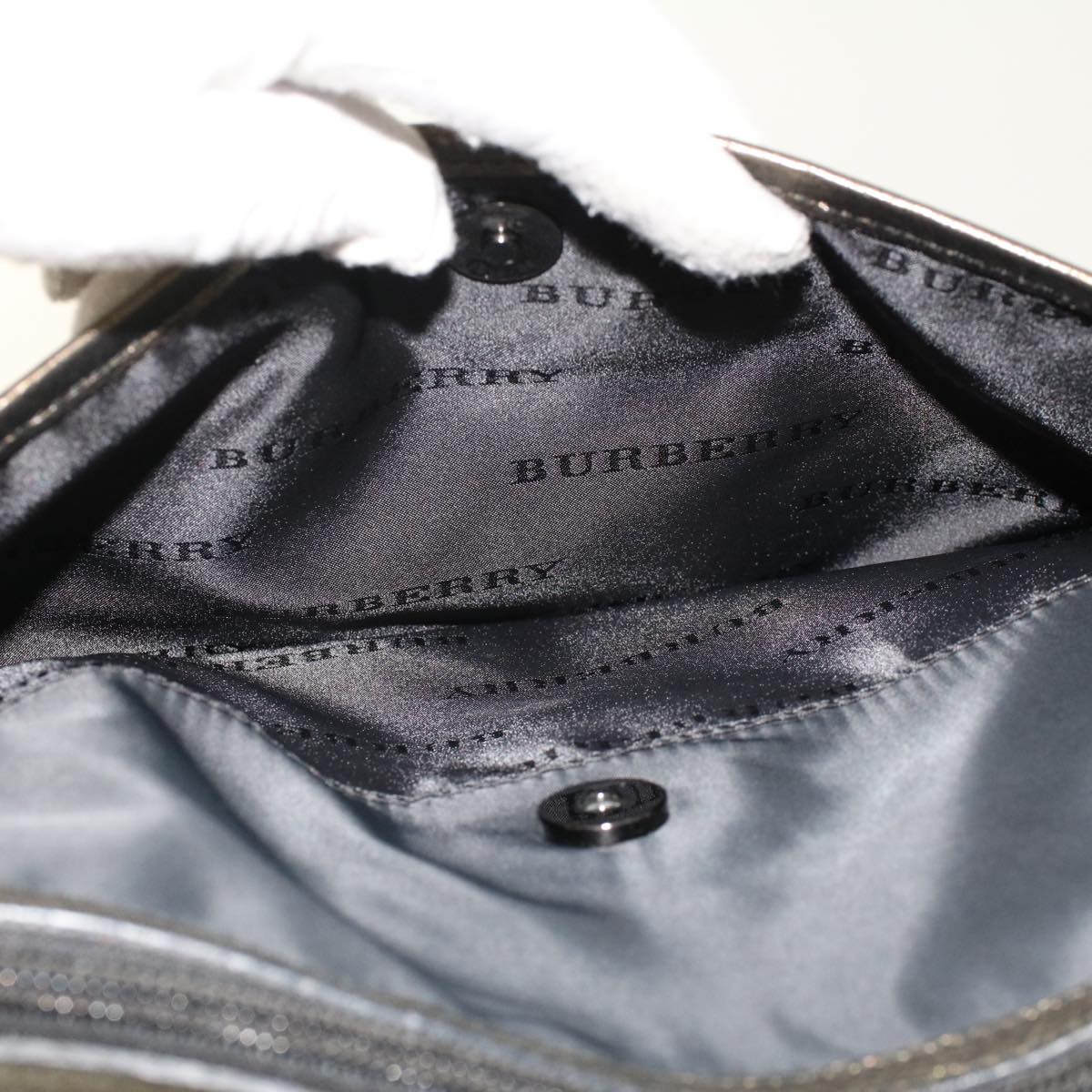 BURBERRY Shoulder Bag Nylon Black Auth bs6892