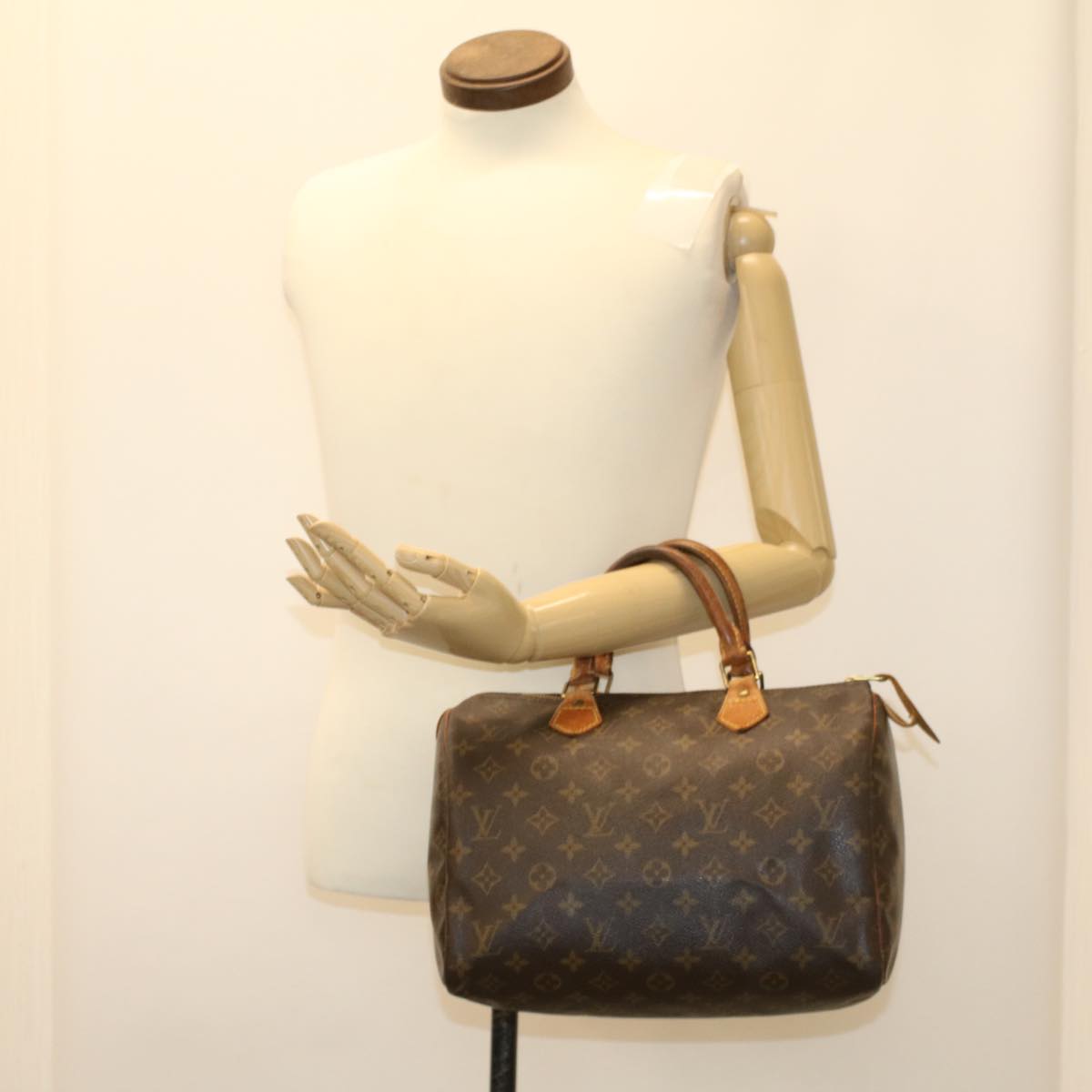 LOUIS VUITTON Monogram Speedy 30 Hand Bag M41526 LV Auth bs6896