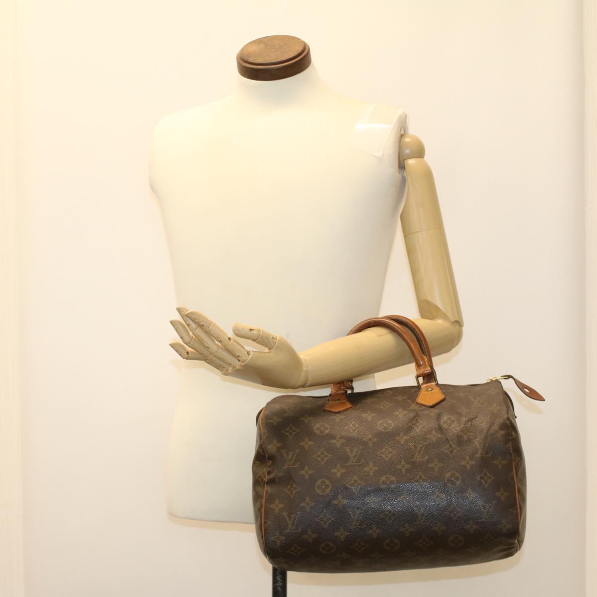 LOUIS VUITTON Monogram Speedy 30 Hand Bag M41526 LV Auth bs6906