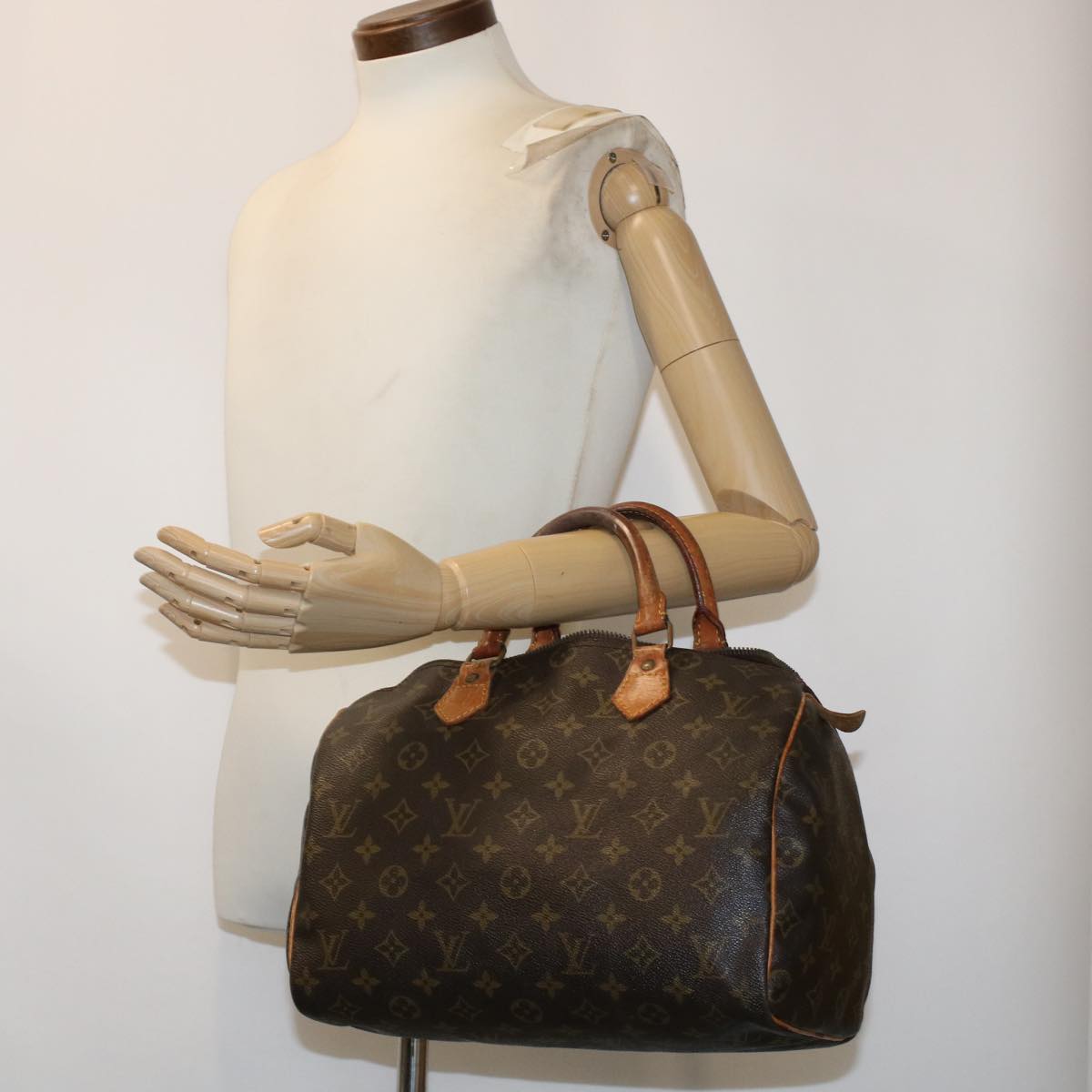 LOUIS VUITTON Monogram Speedy 30 Hand Bag M41526 LV Auth bs6914