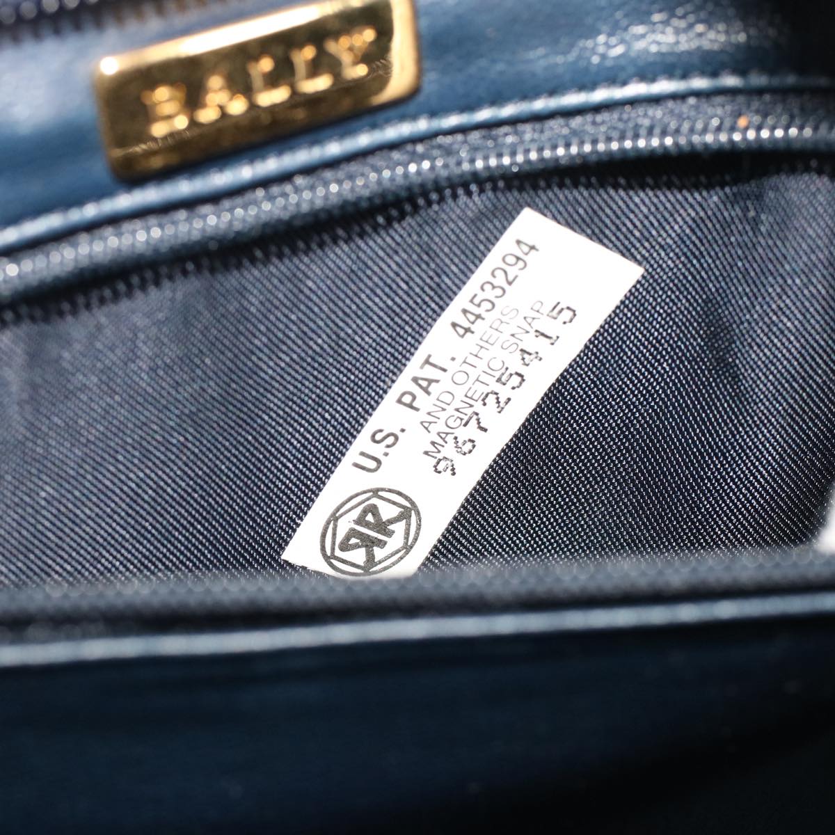 BALLY Boston Bag Shoulder Bag Leather Suede 3Set Blue Navy black Auth bs6964