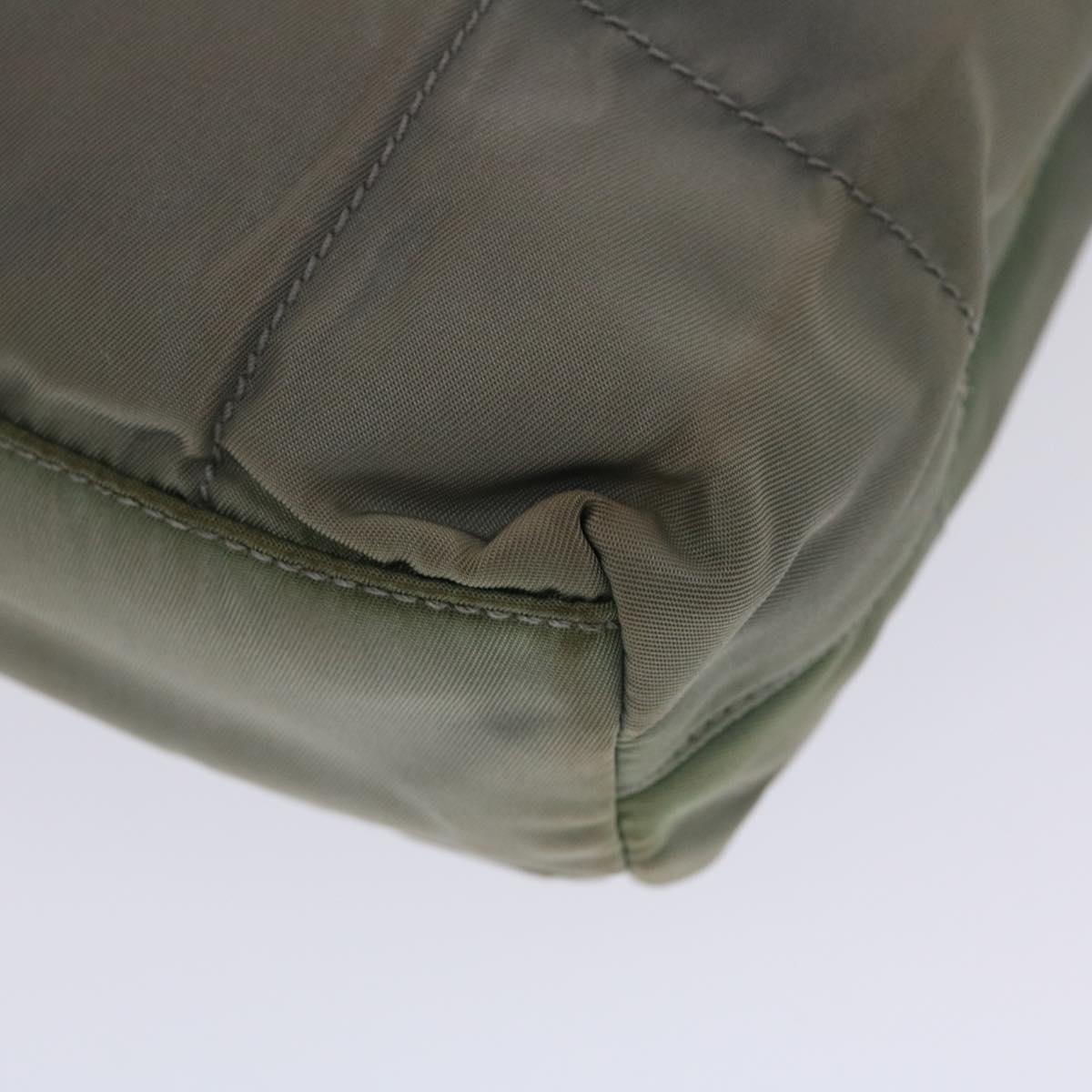 PRADA Shoulder Bag Nylon Gray Auth bs6980