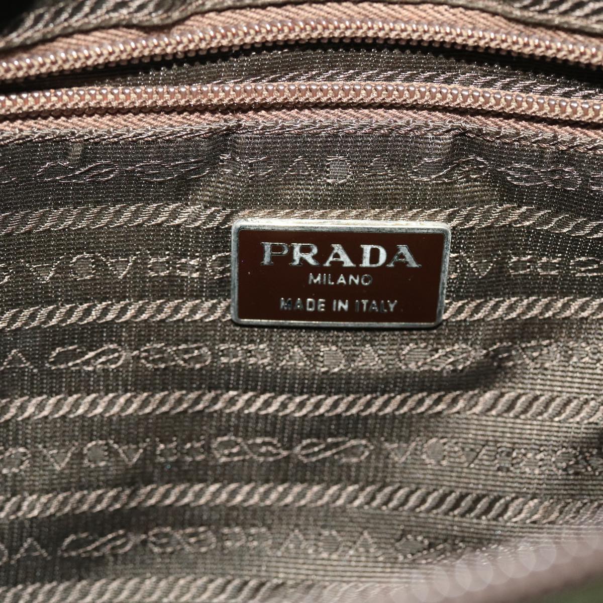 PRADA Hand Bag Nylon Green Auth bs6998