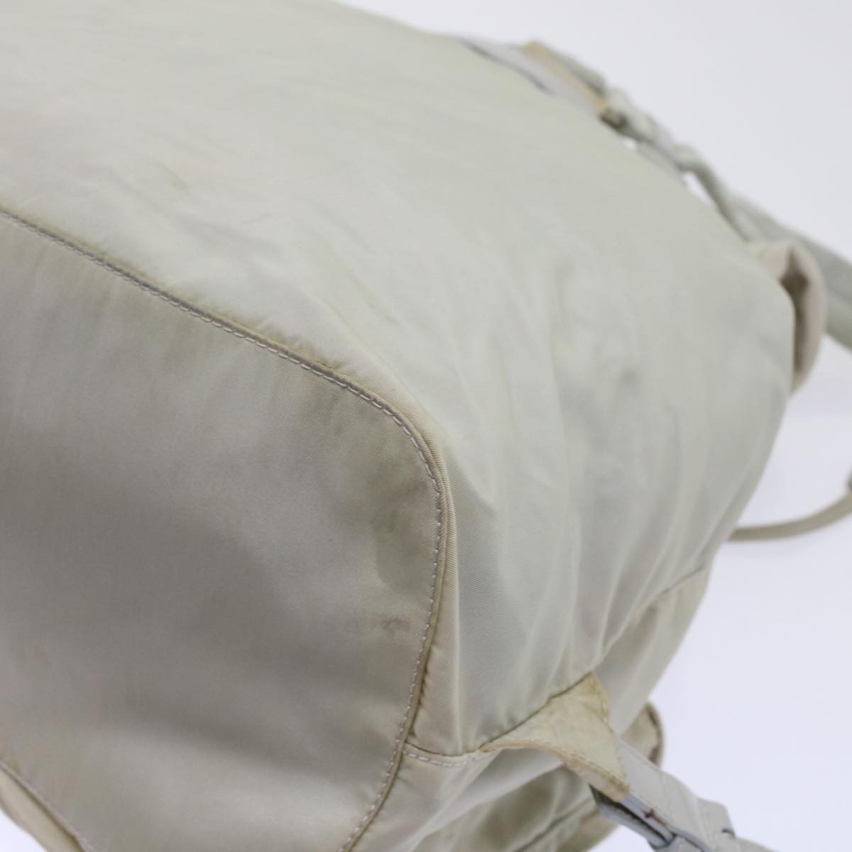 PRADA Backpack Nylon White Auth bs7046