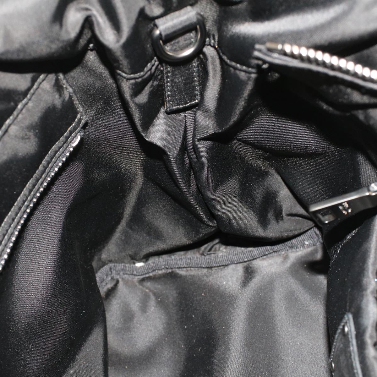 PRADA Hand Bag Nylon Black Auth bs7087