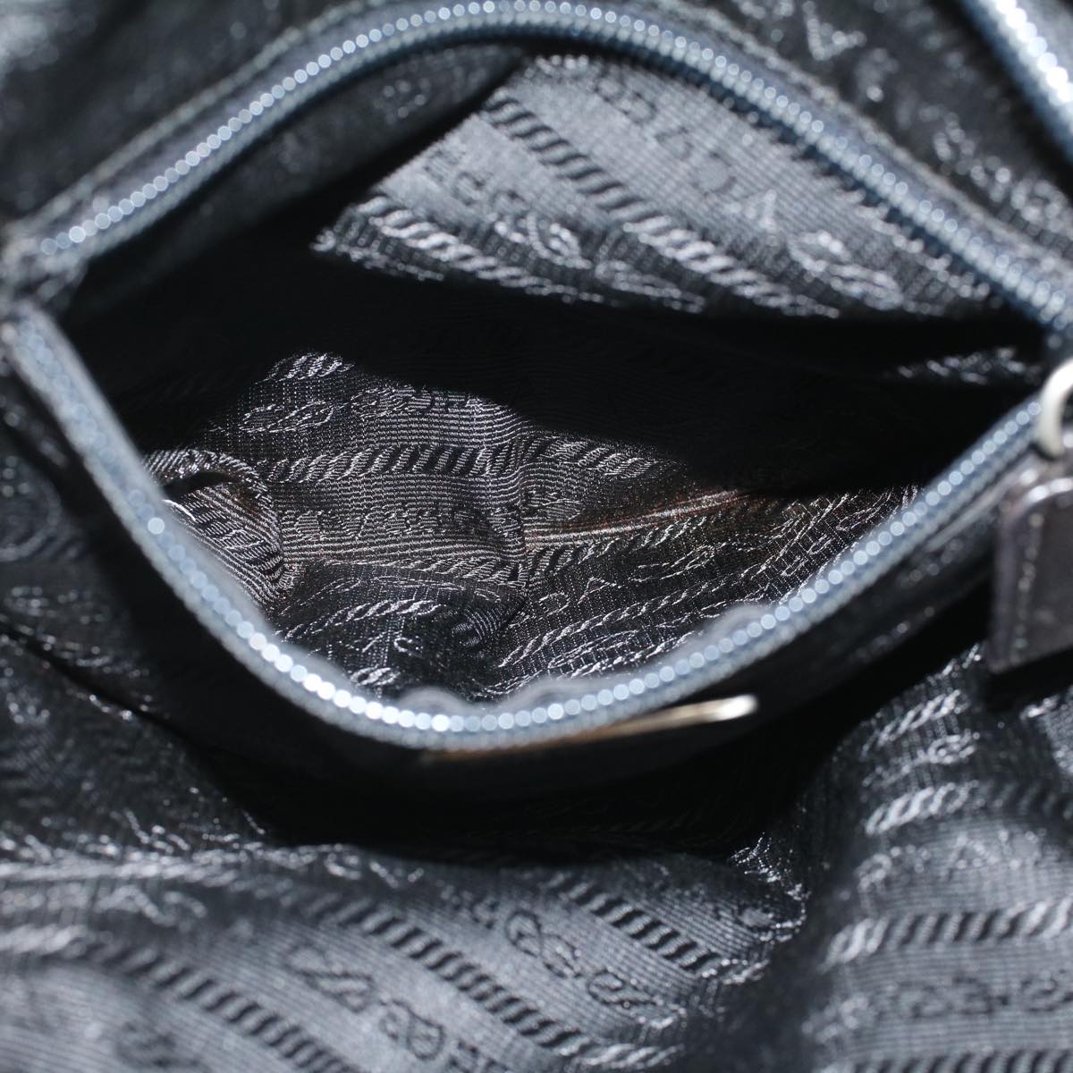 PRADA Hand Bag Nylon Black Auth bs7229