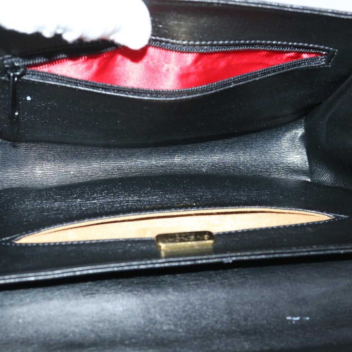 GIVENCHY Shoulder Bag Leather 2Set Black Brown Auth bs7322
