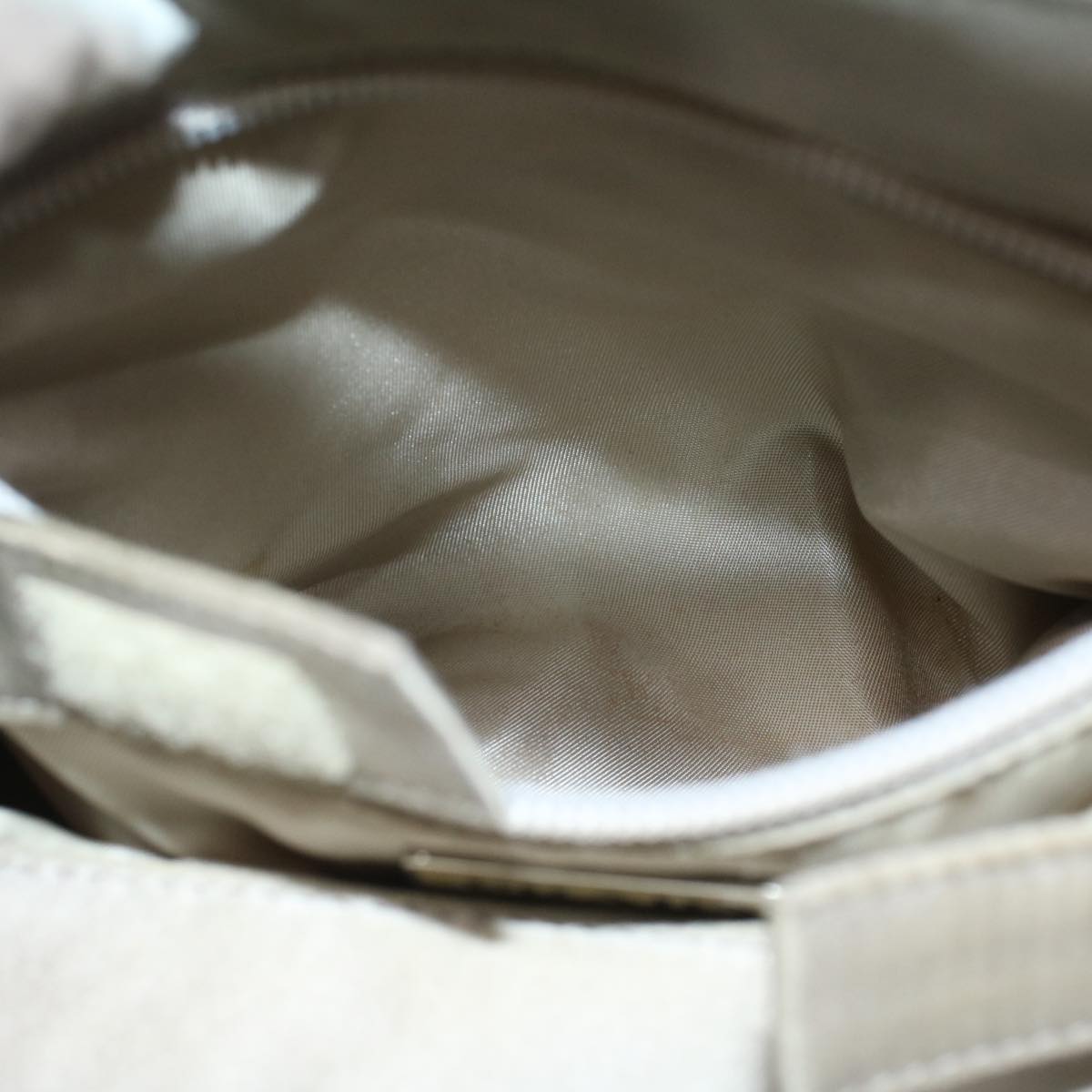 PRADA Hand Bag Velor Silver Auth bs7331